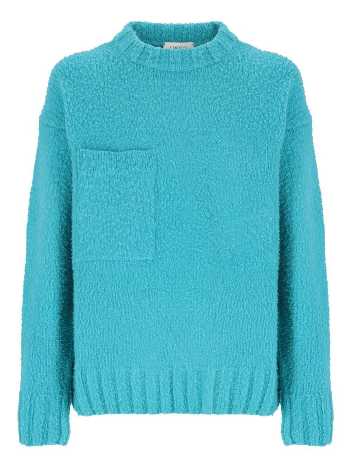 Maglione girocollo nero in lana 
