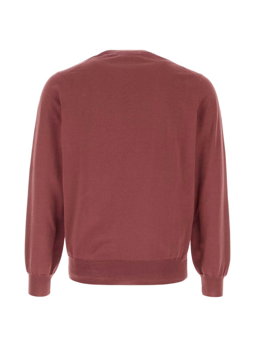Maglia girocollo in cotone cipolla 