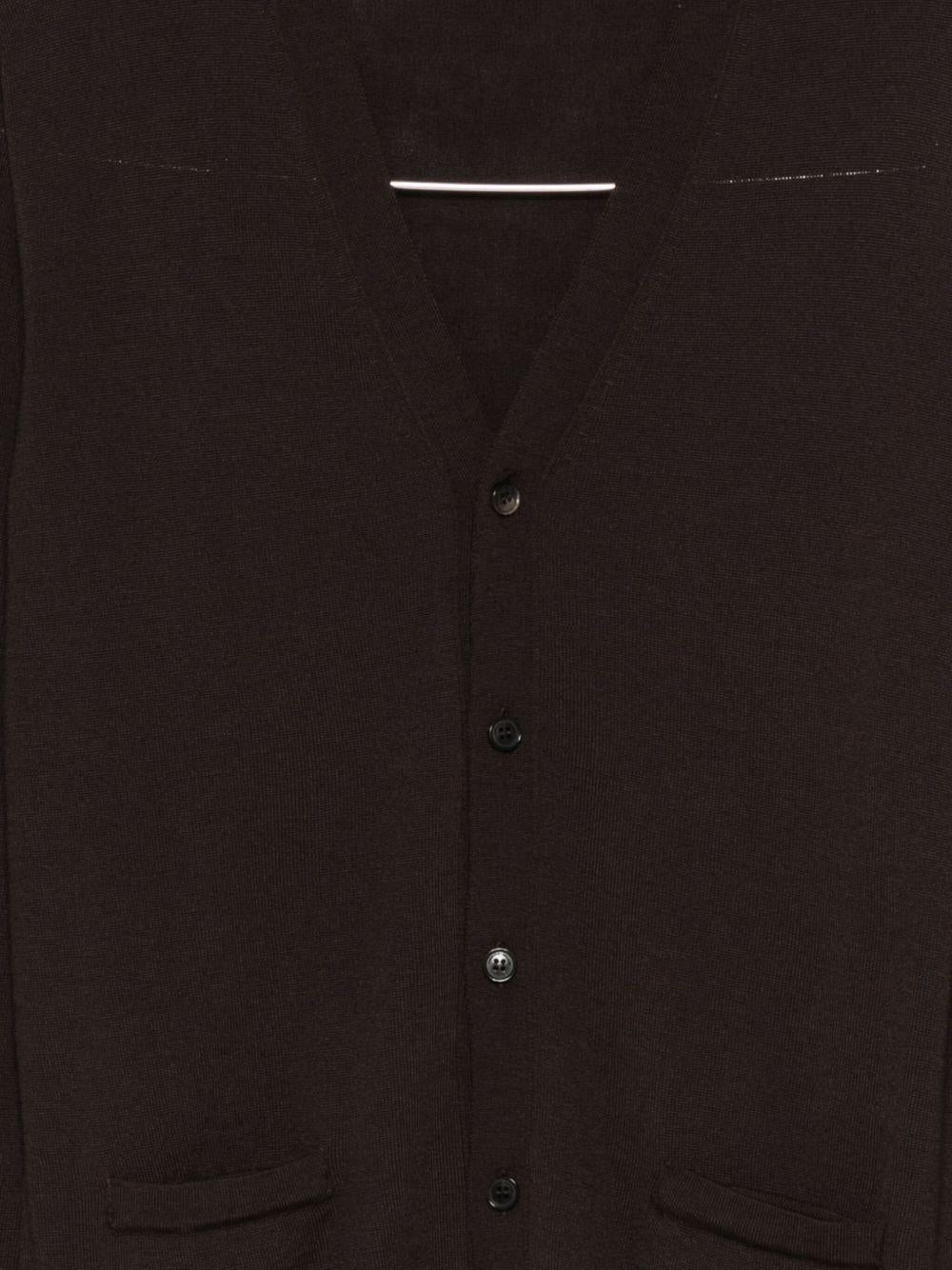 Cardigan con bottoni marrone 