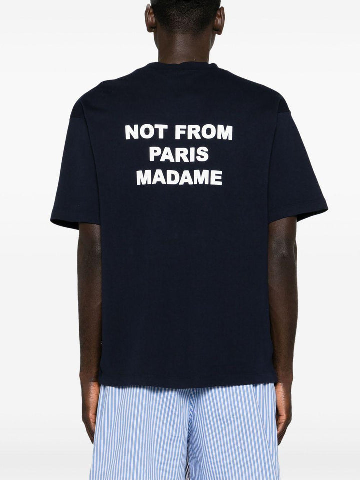 T-shirt navy con stampa 