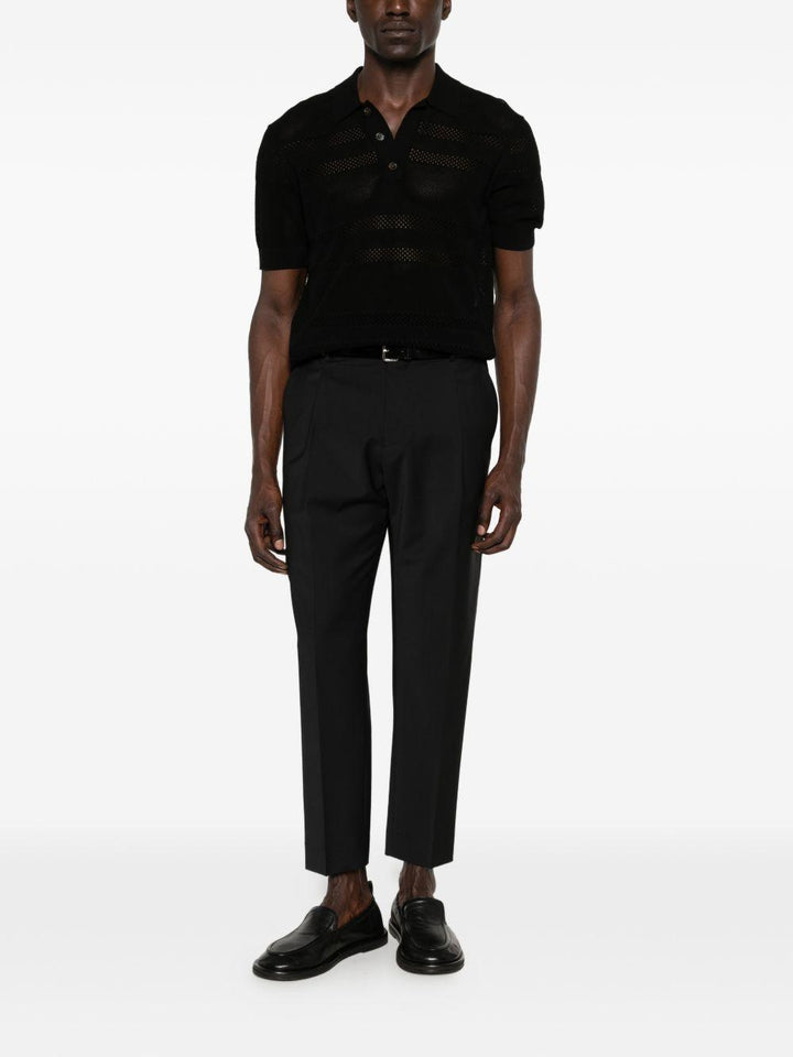 Pantaloni neri con pieghe 