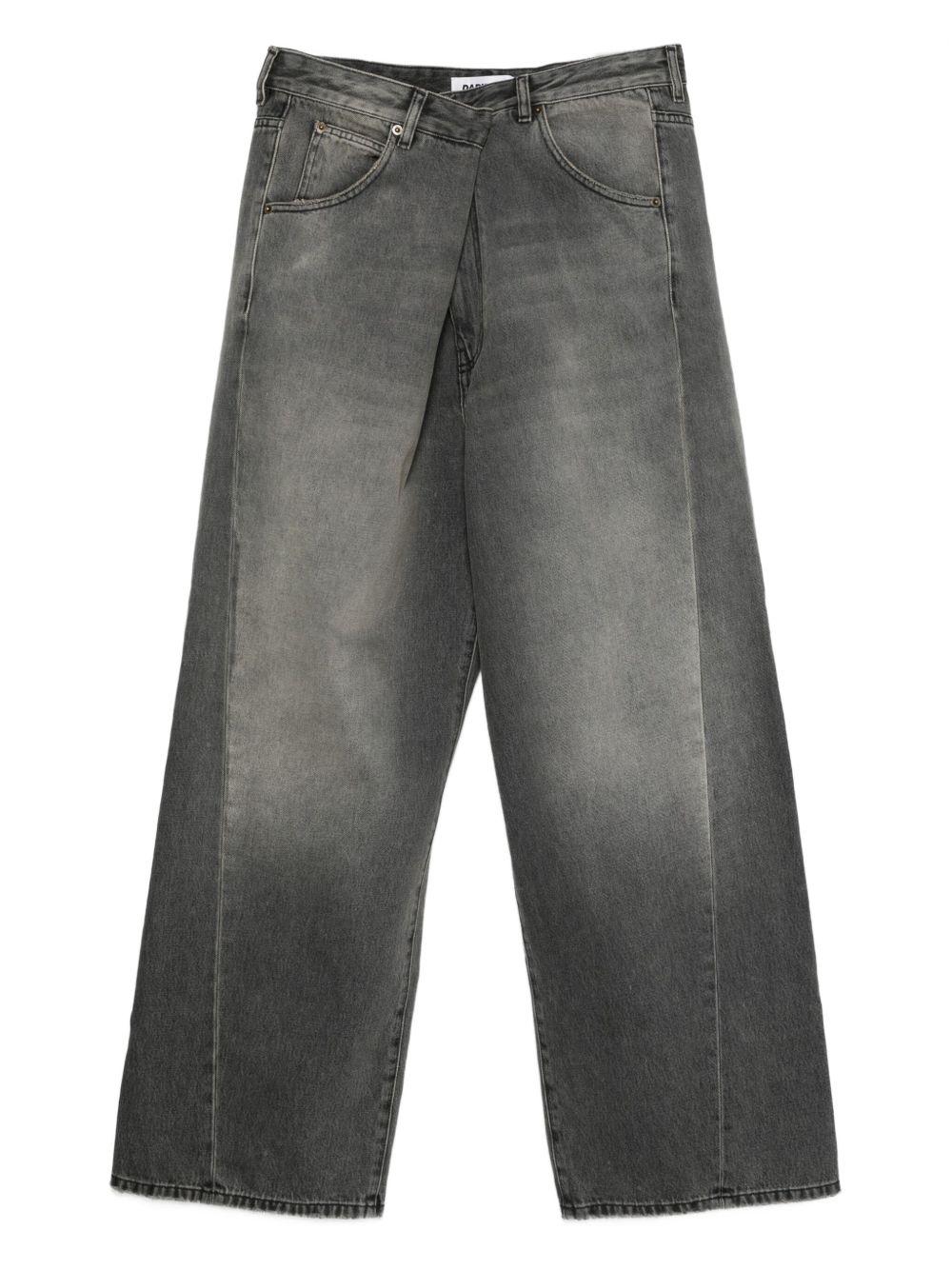 Jeans grigio denim wide leg 