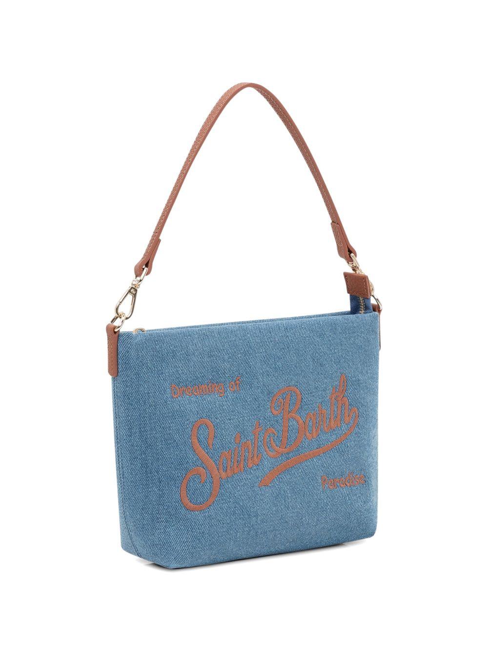 Borsa a spalla Aline denim con logo 