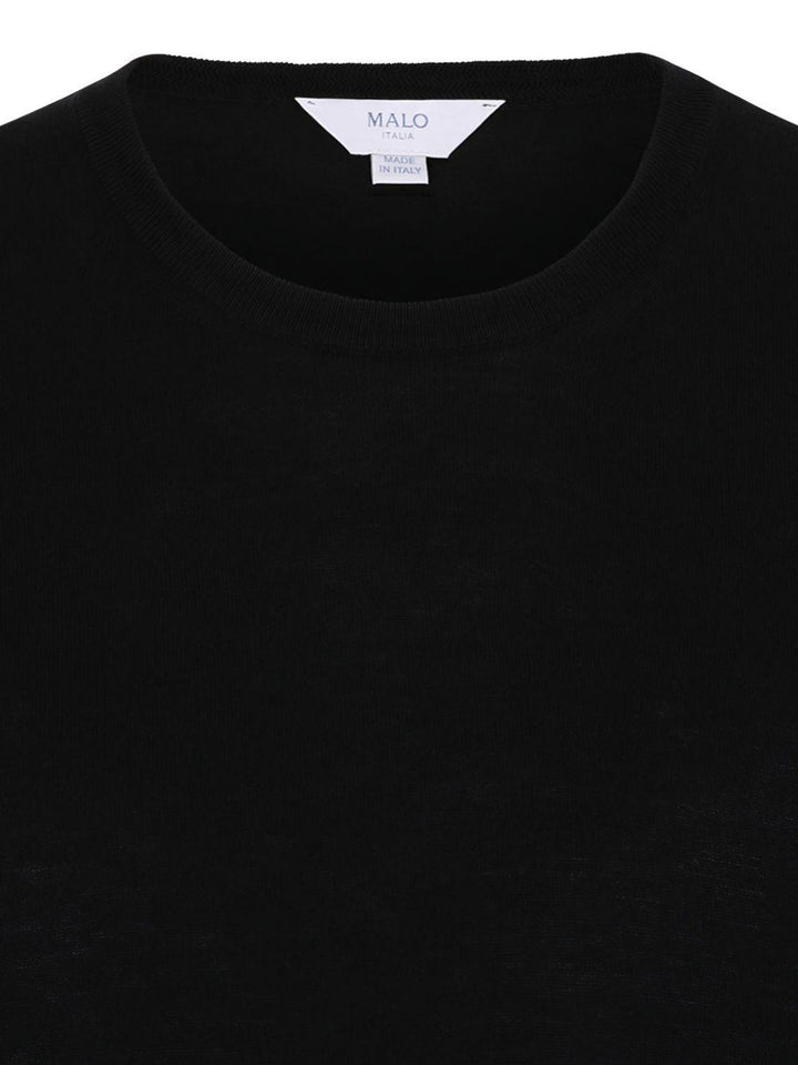 T-shirt nera girocollo 