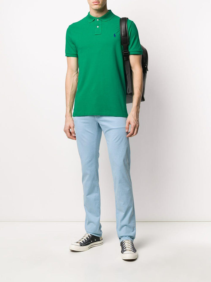 Polo verde con ricamo 