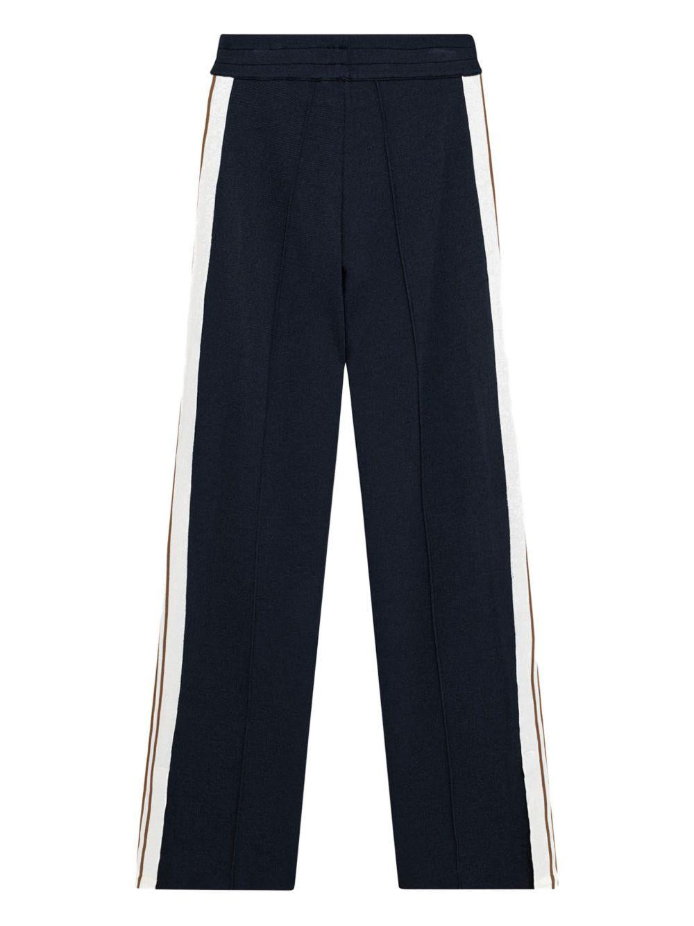 Pantaloni sportivi blu con bande 