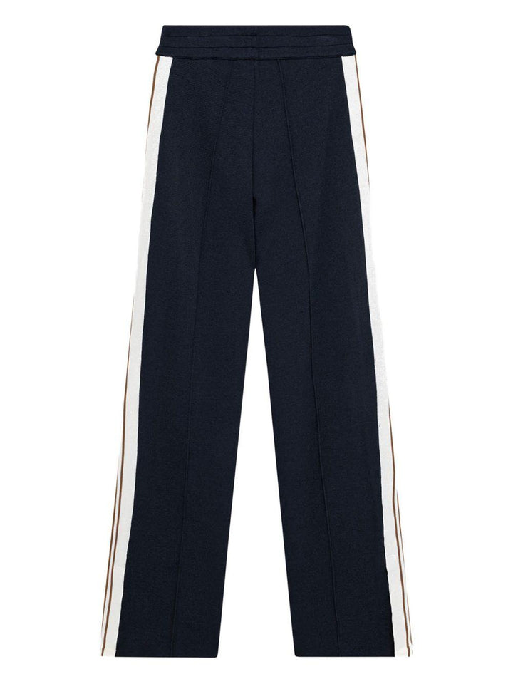 Pantaloni sportivi blu con bande 