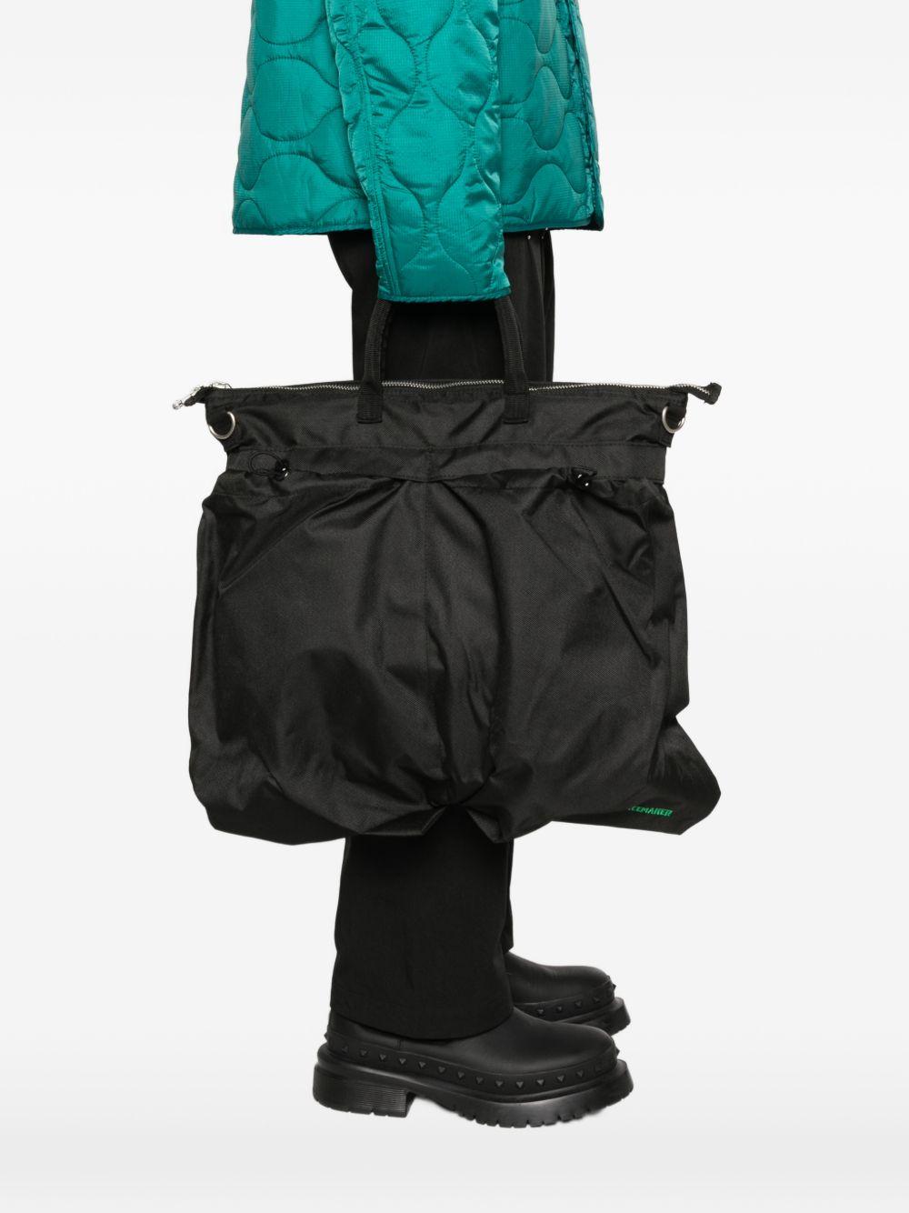 Borsa tote nera Helmet con manico 