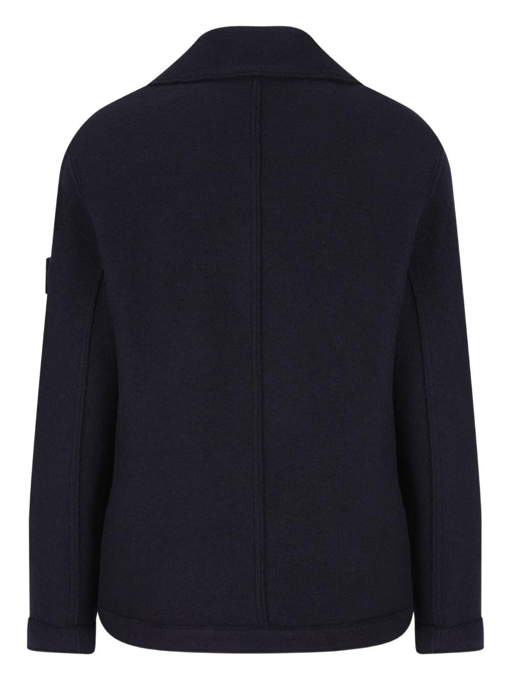 Cappotto caban doppio petto nero 