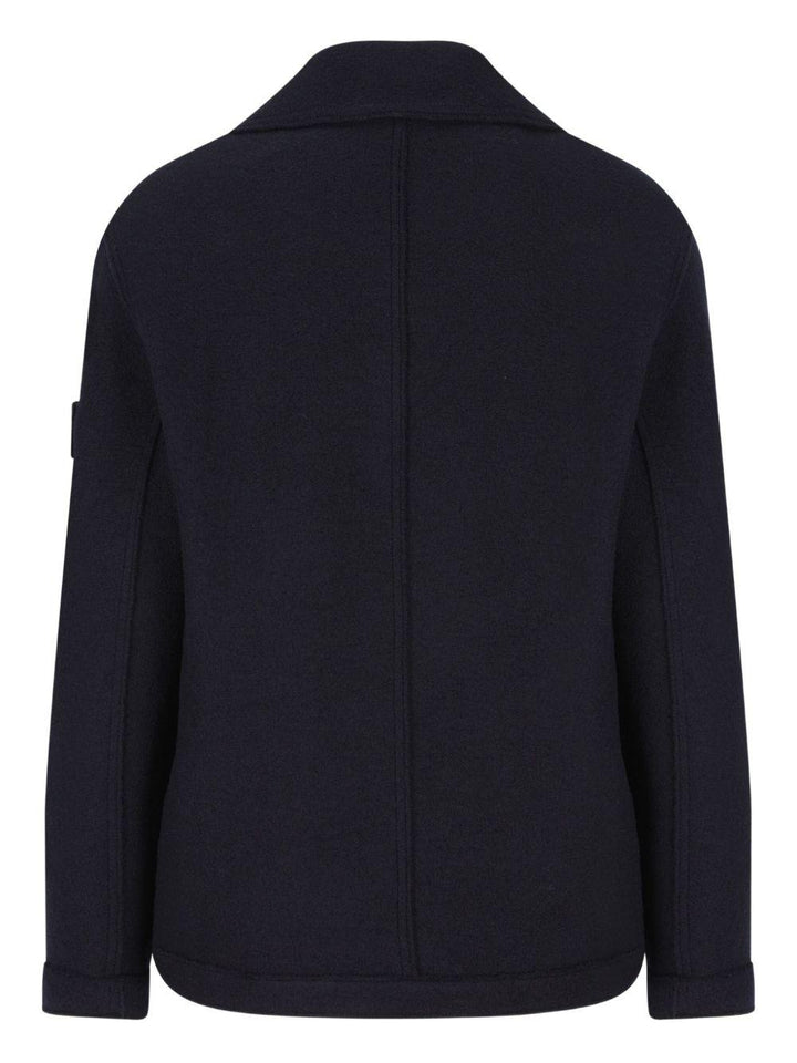 Cappotto caban doppio petto nero 