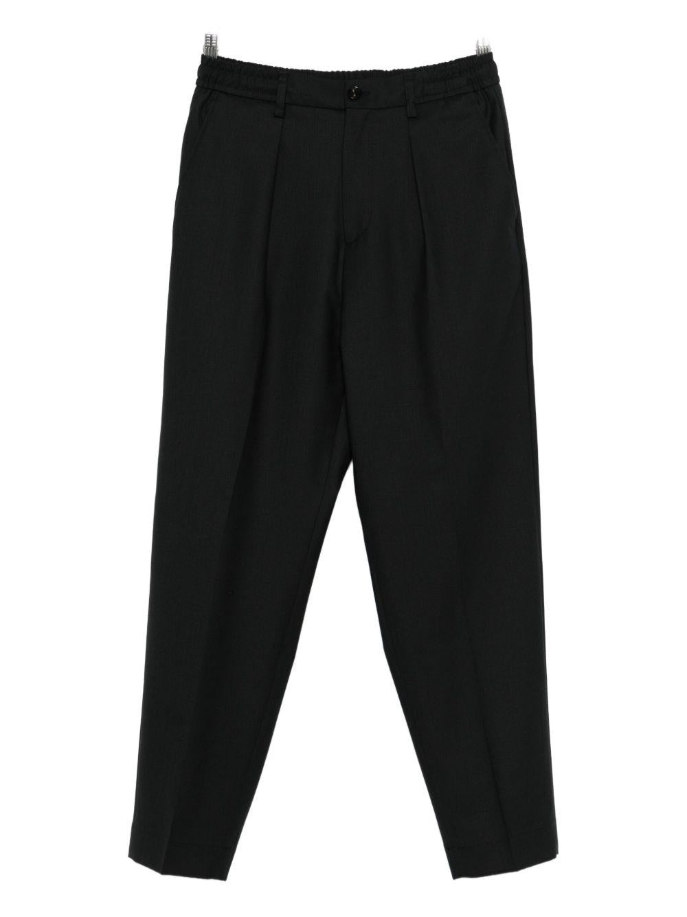 Pantalon neri con vita elasticizzata 