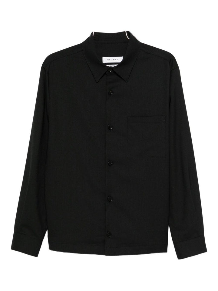Camicia nera a maniche lunghe 
