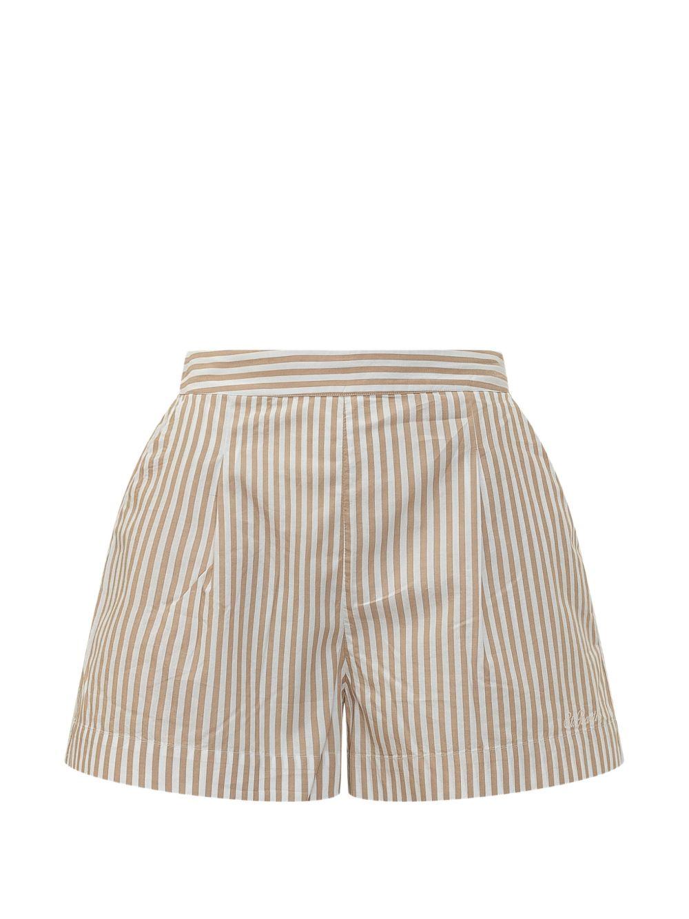 Pantaloncini a vita alta a righe 