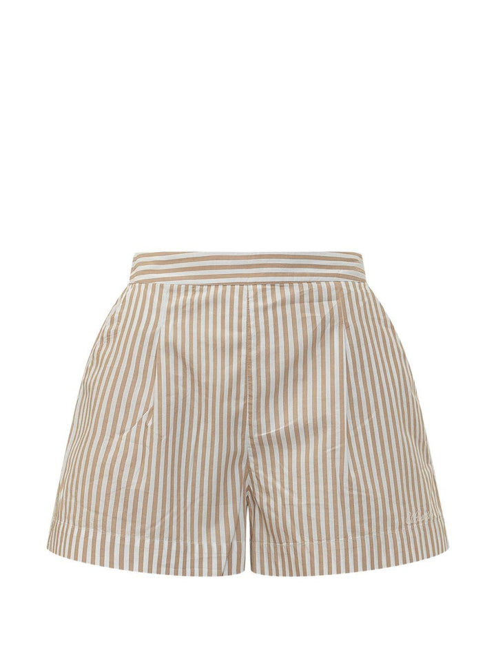 Pantaloncini a vita alta a righe 