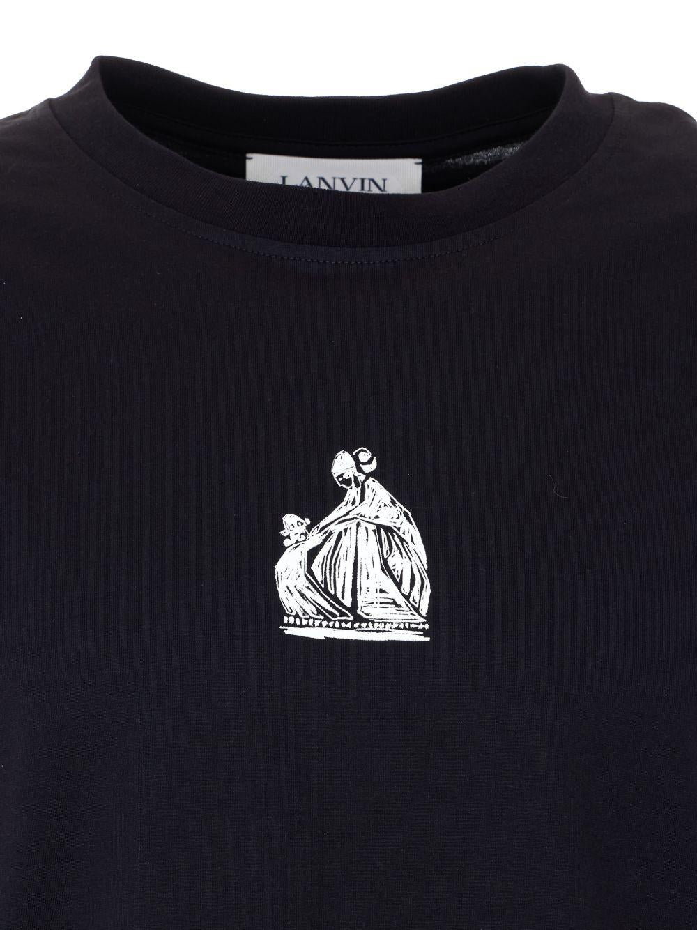 T-shirt Mother and Daughter nera 