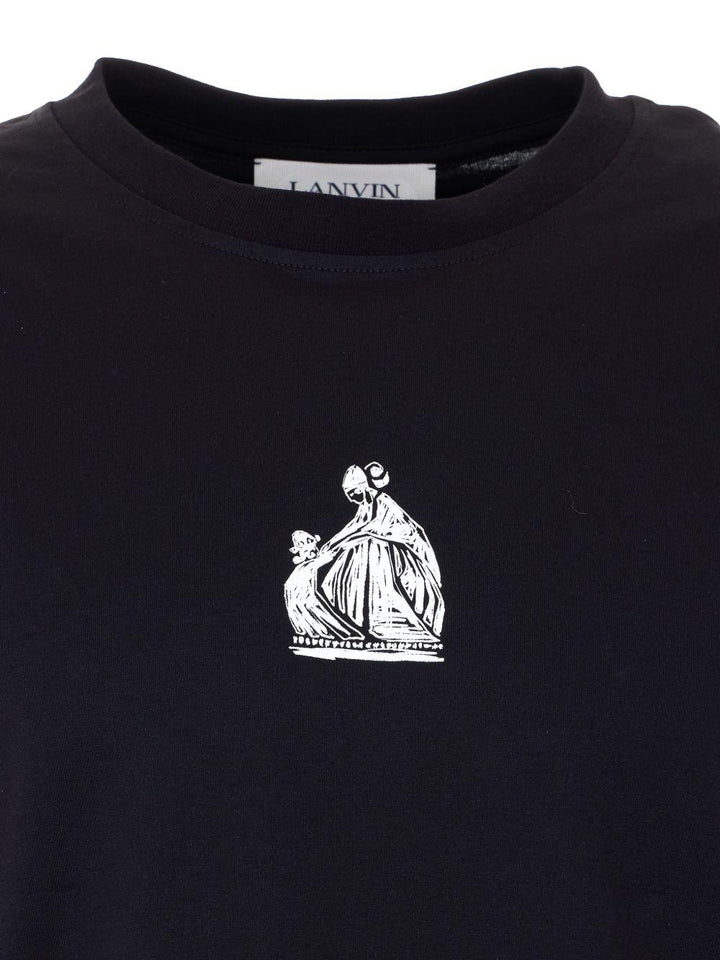 T-shirt Mother and Daughter nera 