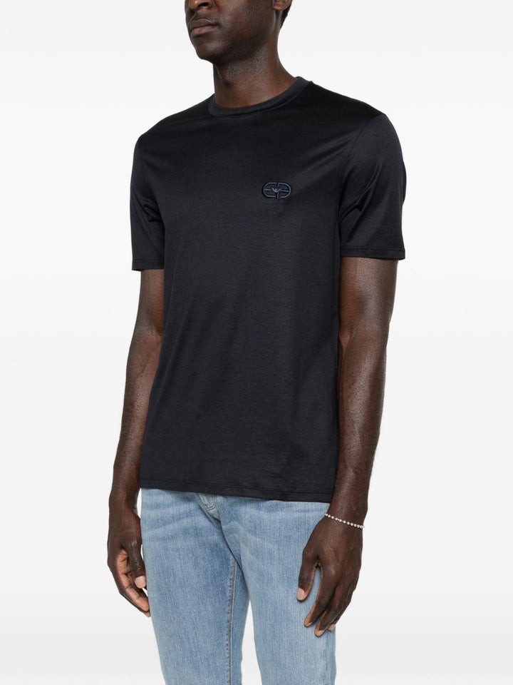 T-shirt blu navy con logo 