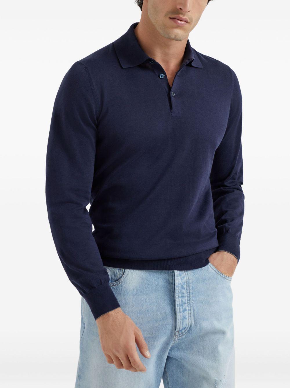 Maglione stile polo blu navy 