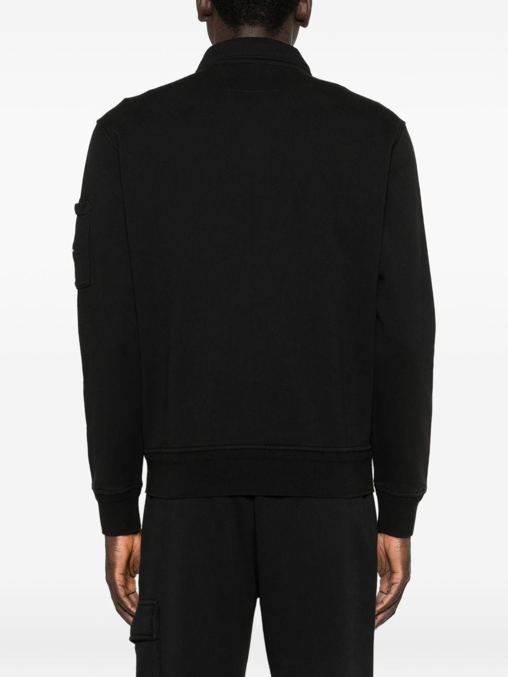Felpa con zip nero 