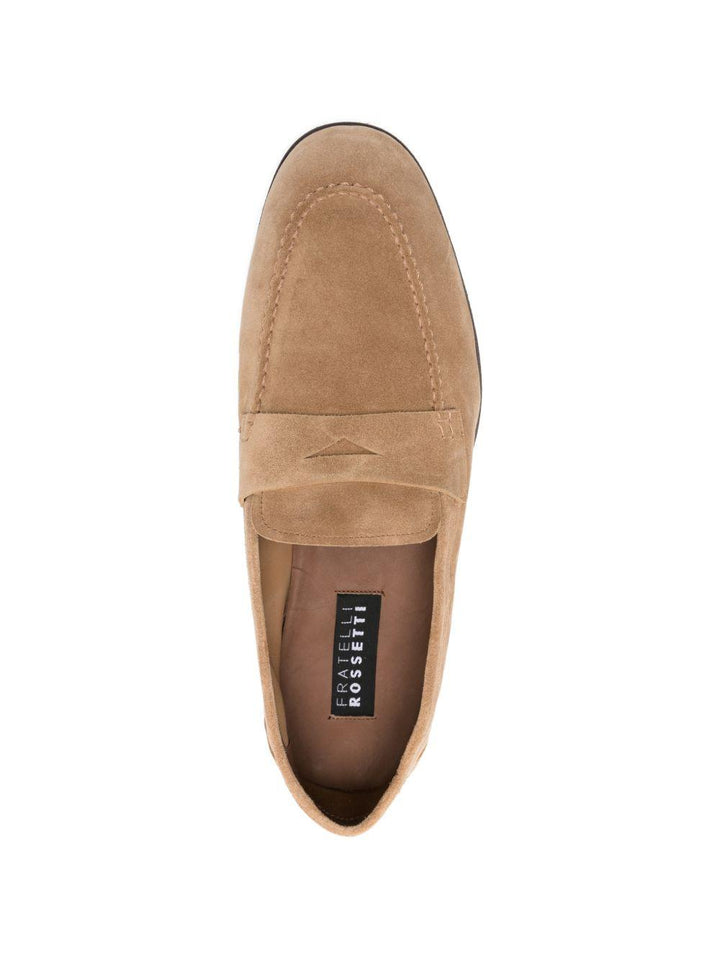 Mocassini beige in pelle 