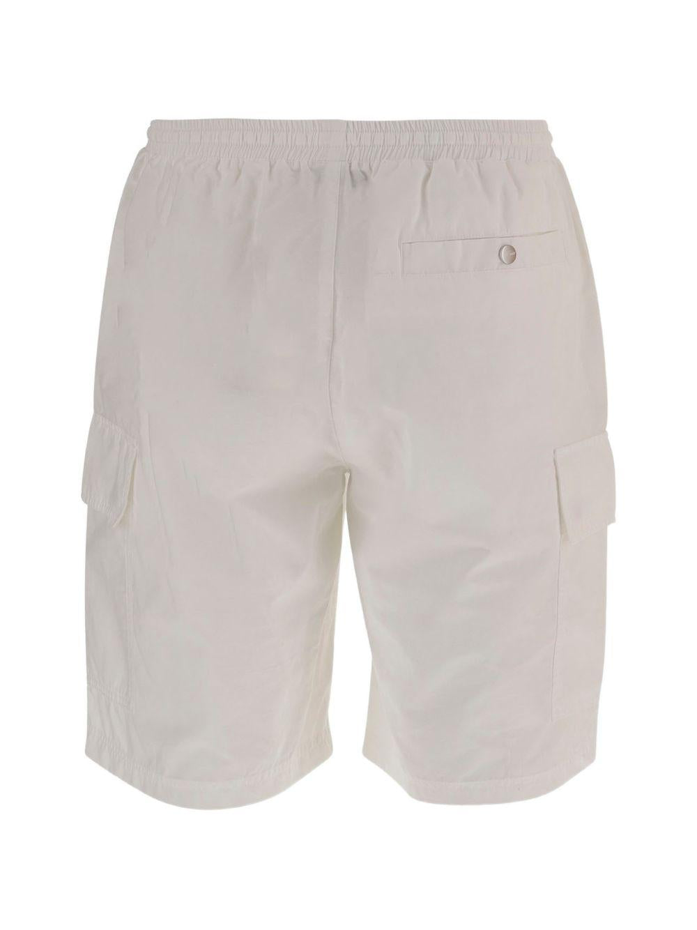 Shorts cargo bianchi con coulisse 