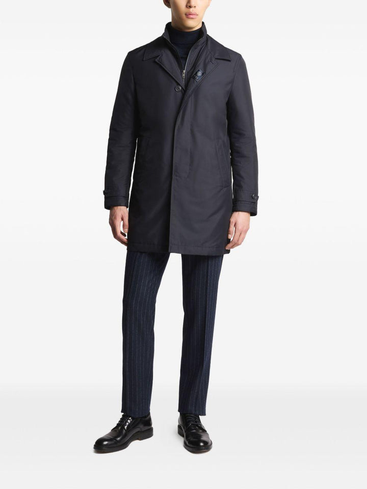 Cappotto blu navy con zip 
