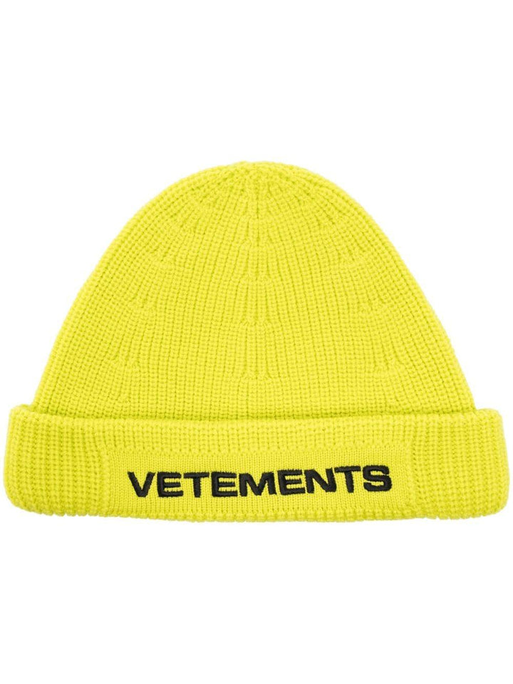 beanie giallo a coste 