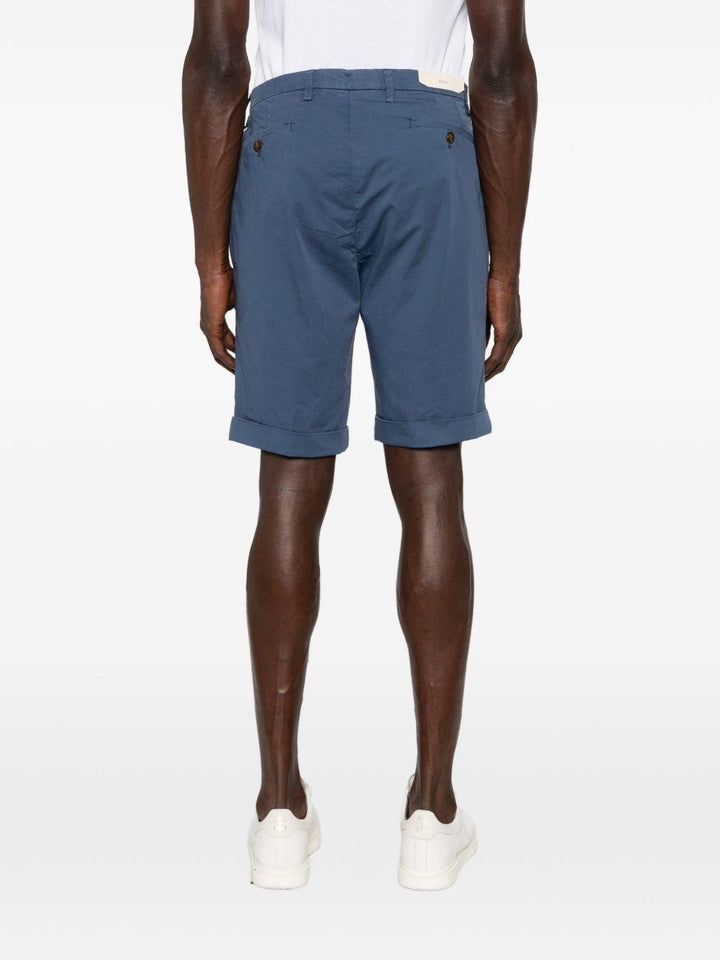 Shorts bluette con risvolto 