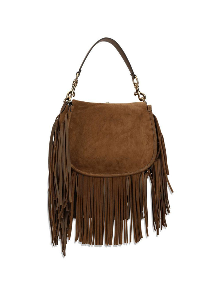 Borsa a spalla con frange 