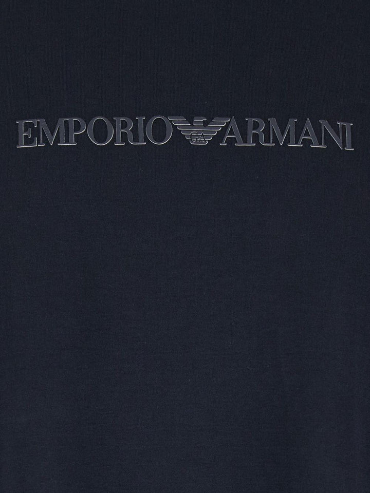 T-shirt con logo blu navy 