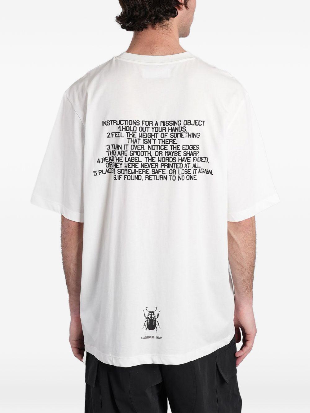 T-shirt con stampa logo bianca 