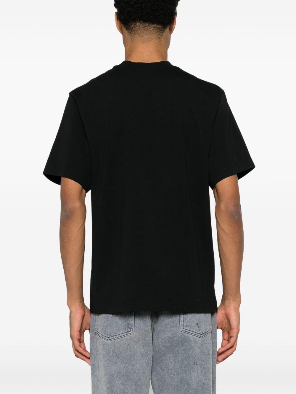 T-shirt con ricamo nera 