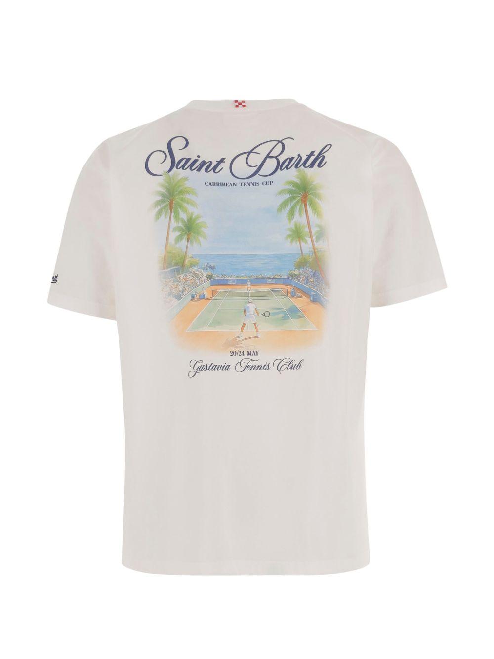T-shirt bianca con stampa 