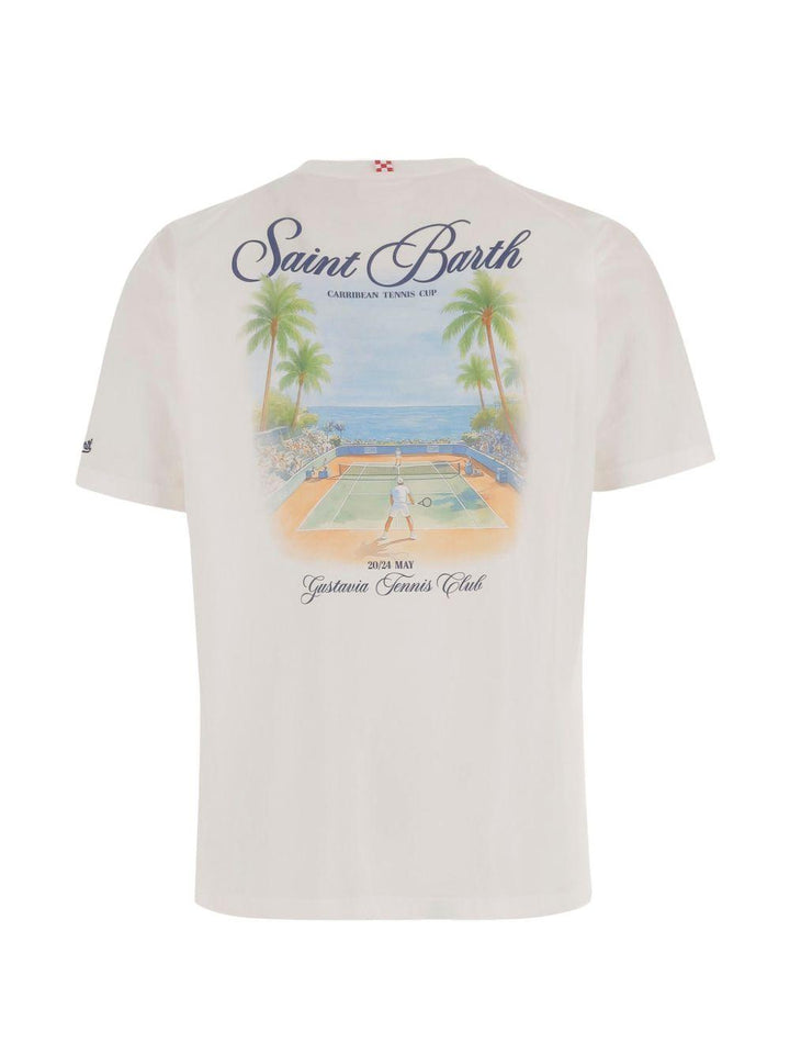 T-shirt bianca con stampa 