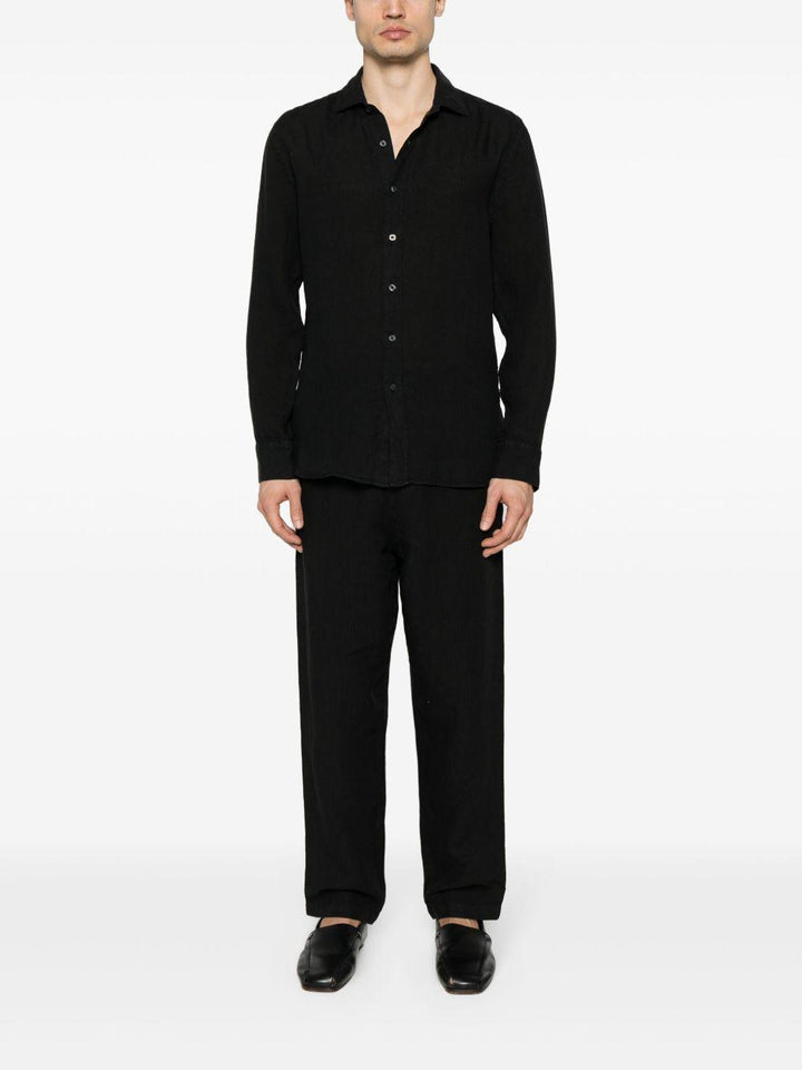 Camicia nera in lino 