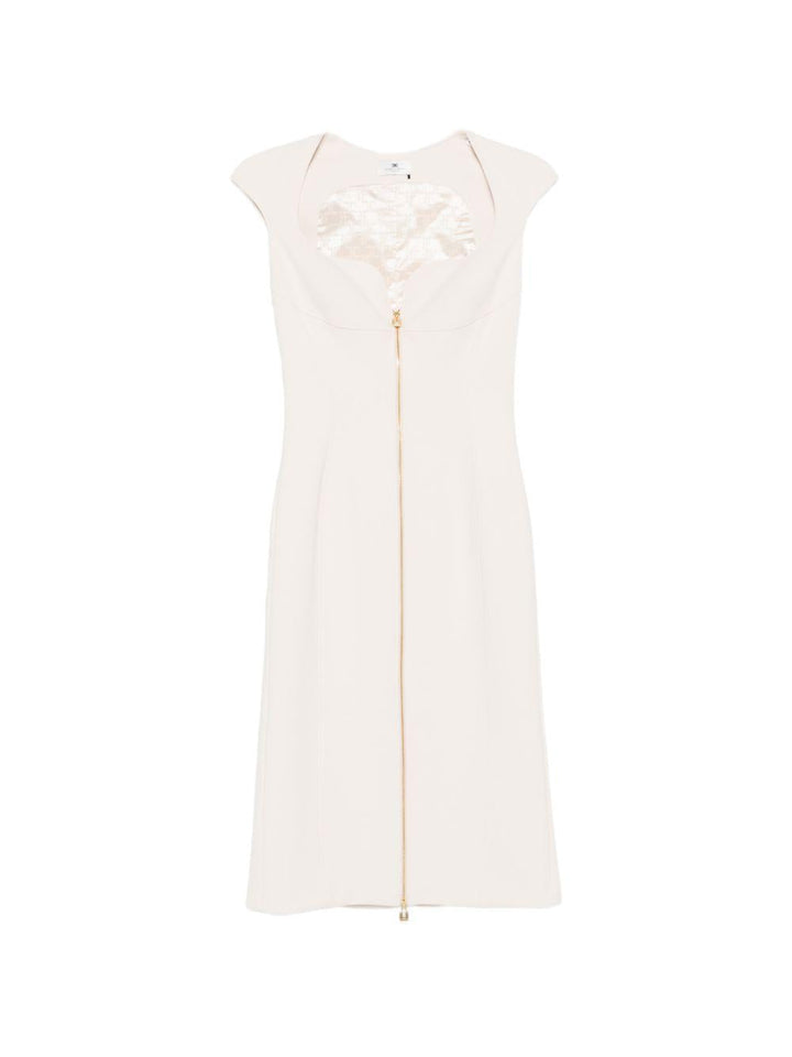 Abito midi con scollo a cuore 