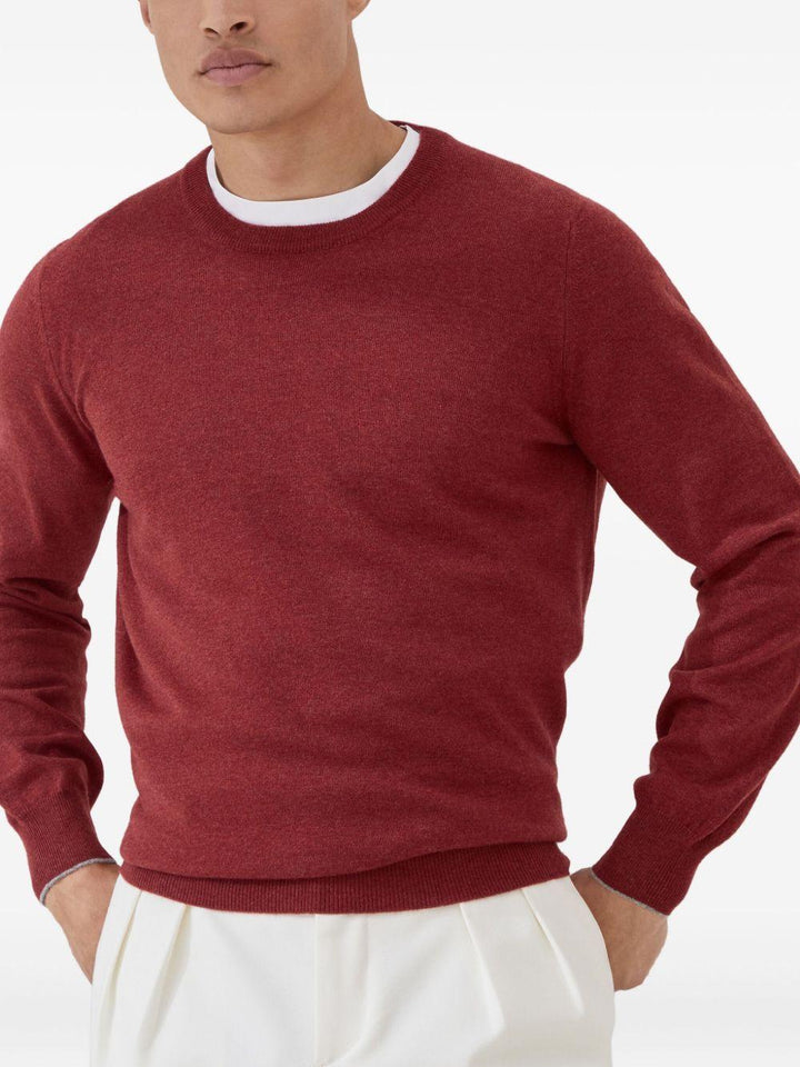 Maglione in cashmere rosso scuro 