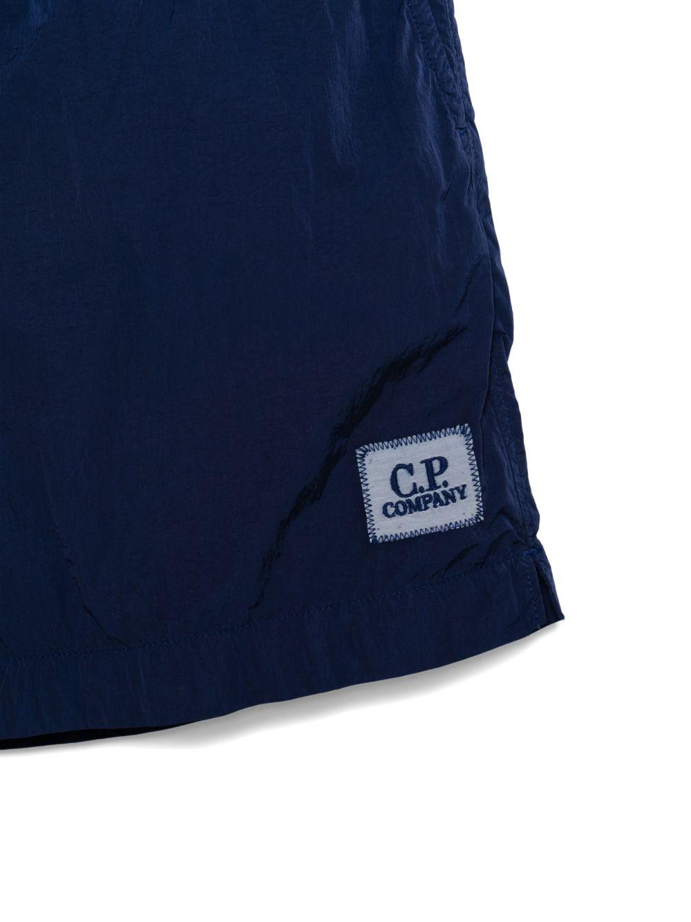 Costume da bagno blu con logo 