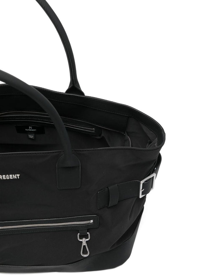 Borsa tote nera con fibbia 