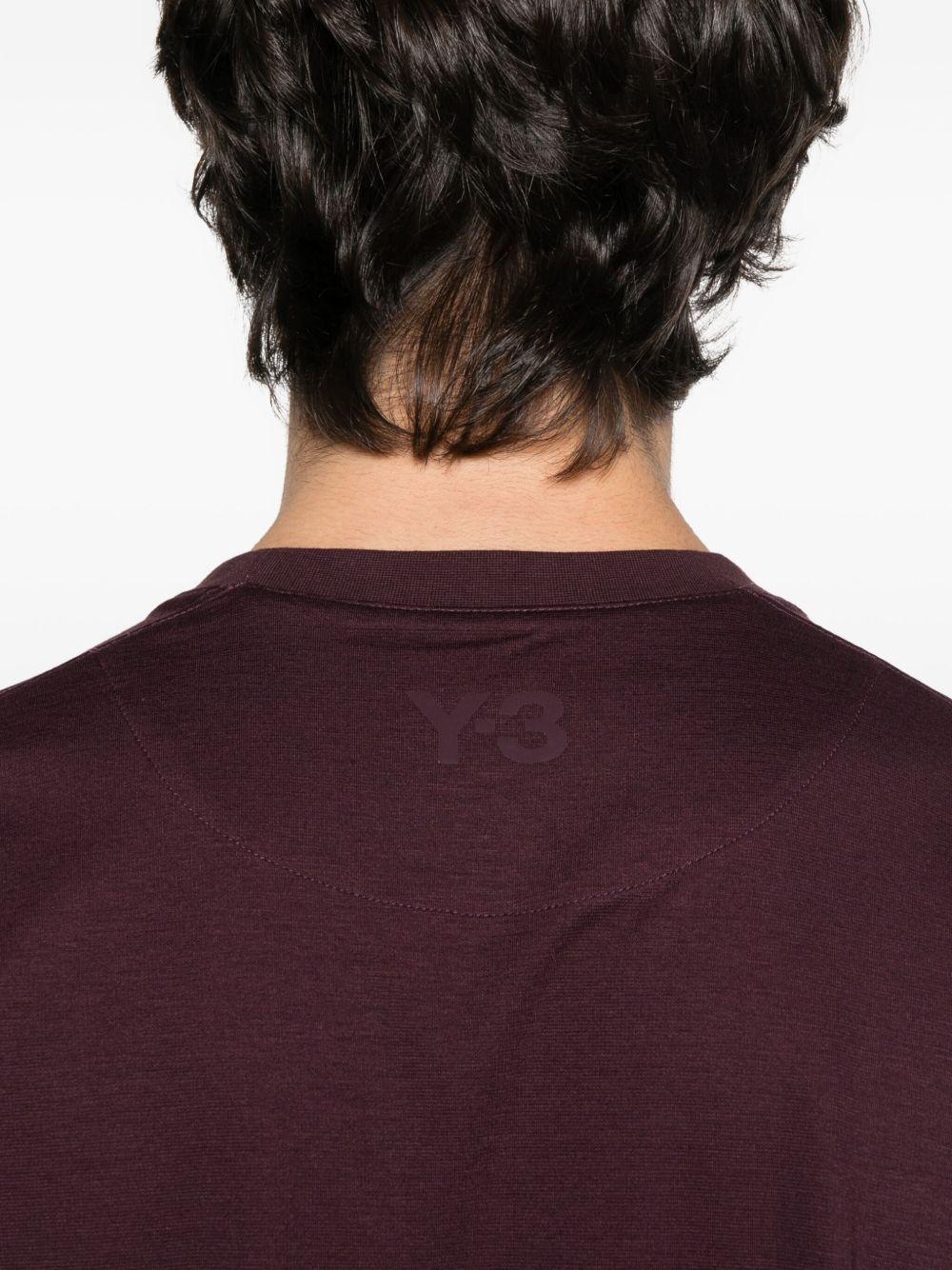 T-shirt girocollo bordeaux 