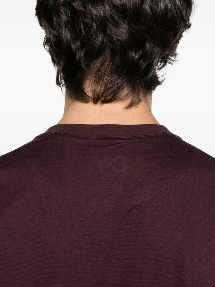 T-shirt girocollo bordeaux 