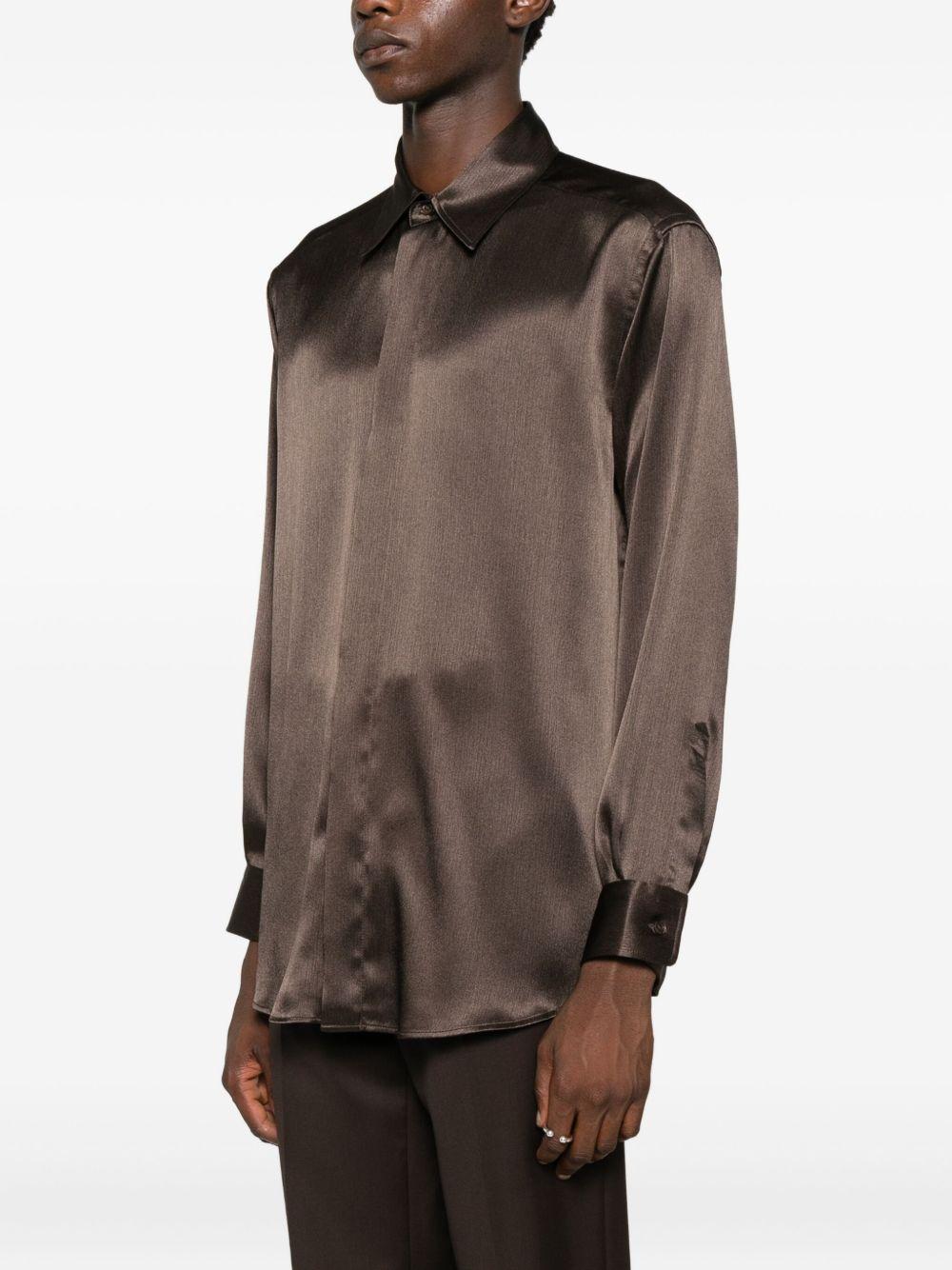 Camicia bronzo effetto seta 