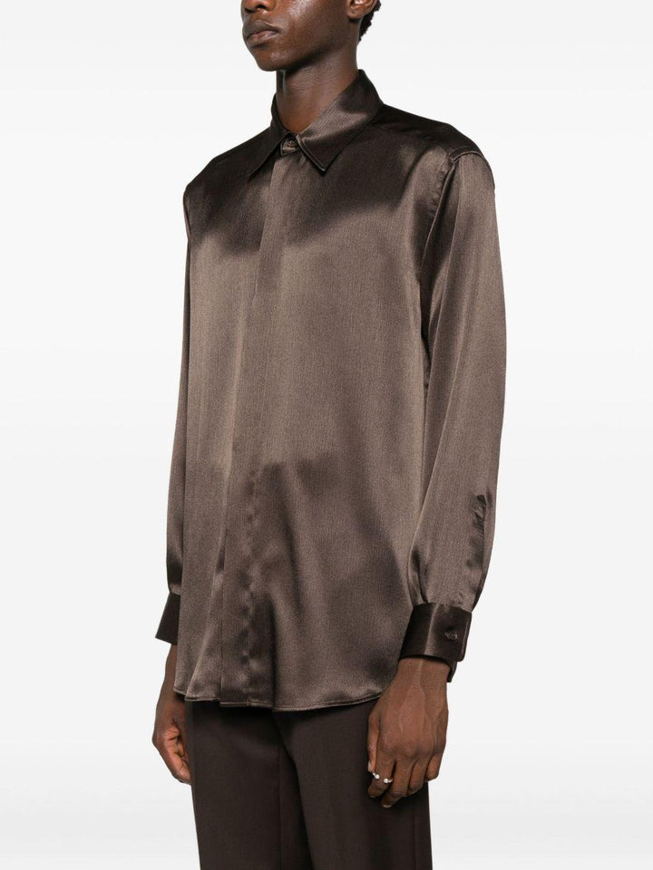 Camicia bronzo effetto seta 