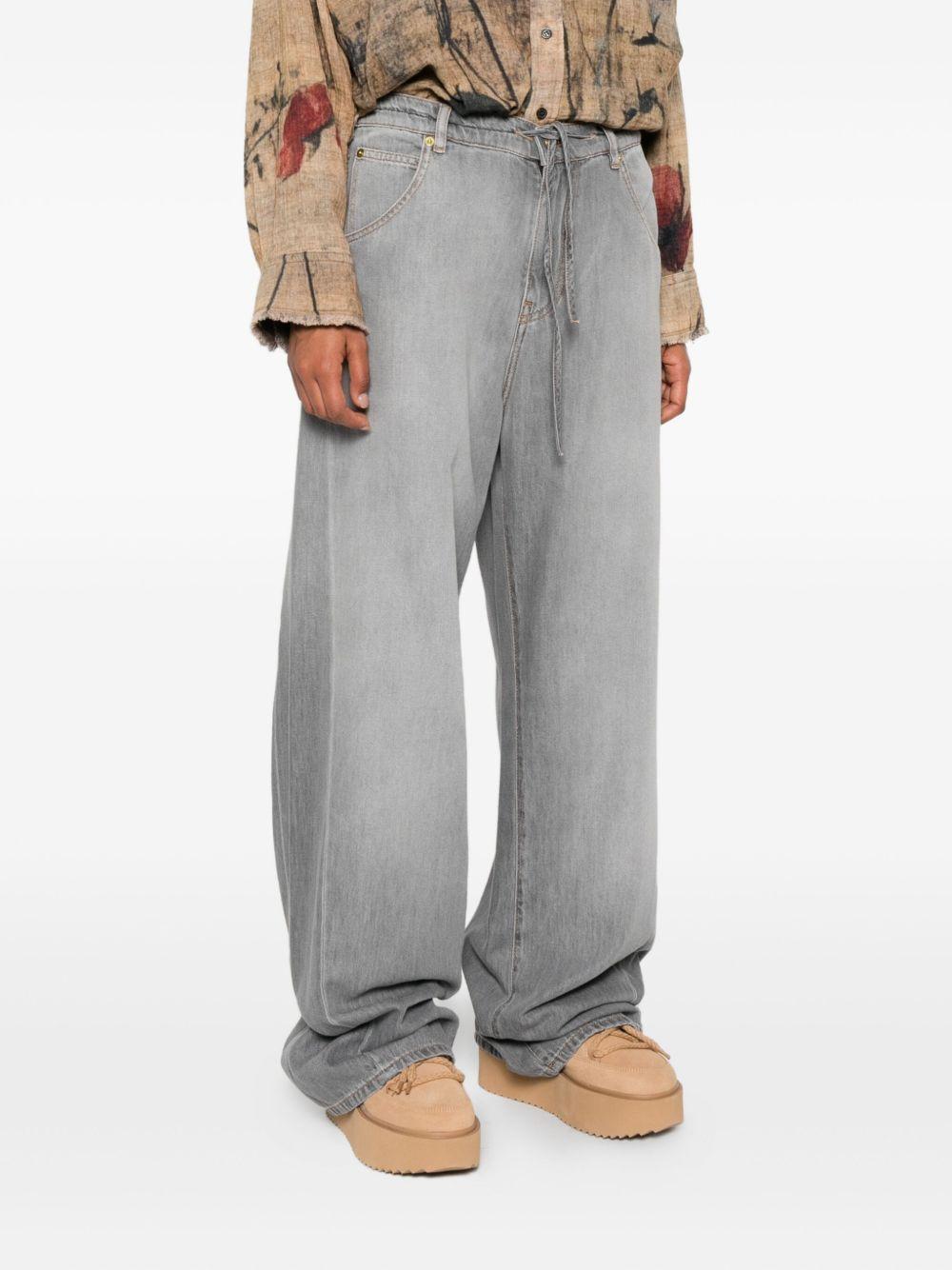 Jeans a gamba ampia con coulisse 