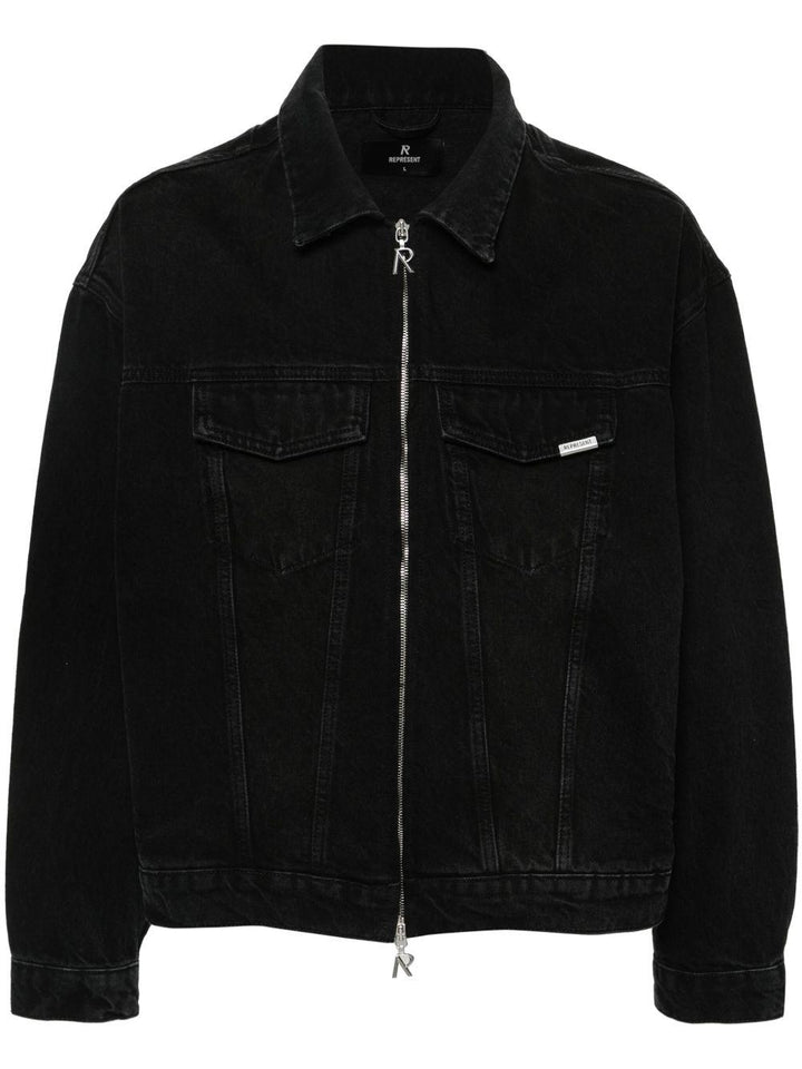 Giacca denim nera R4 