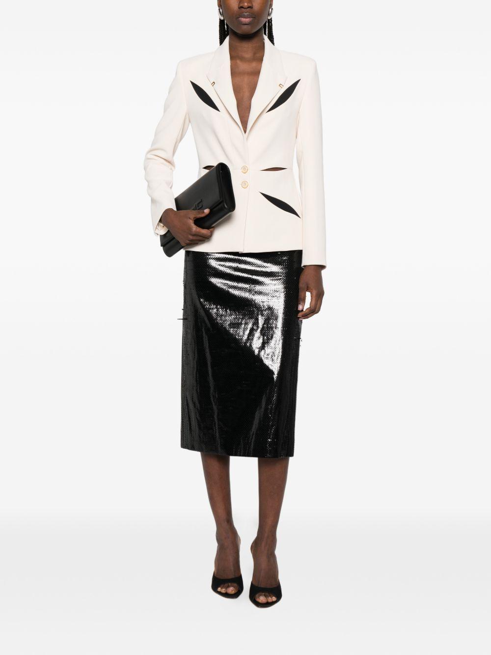Blazer con bottoni cut-out 