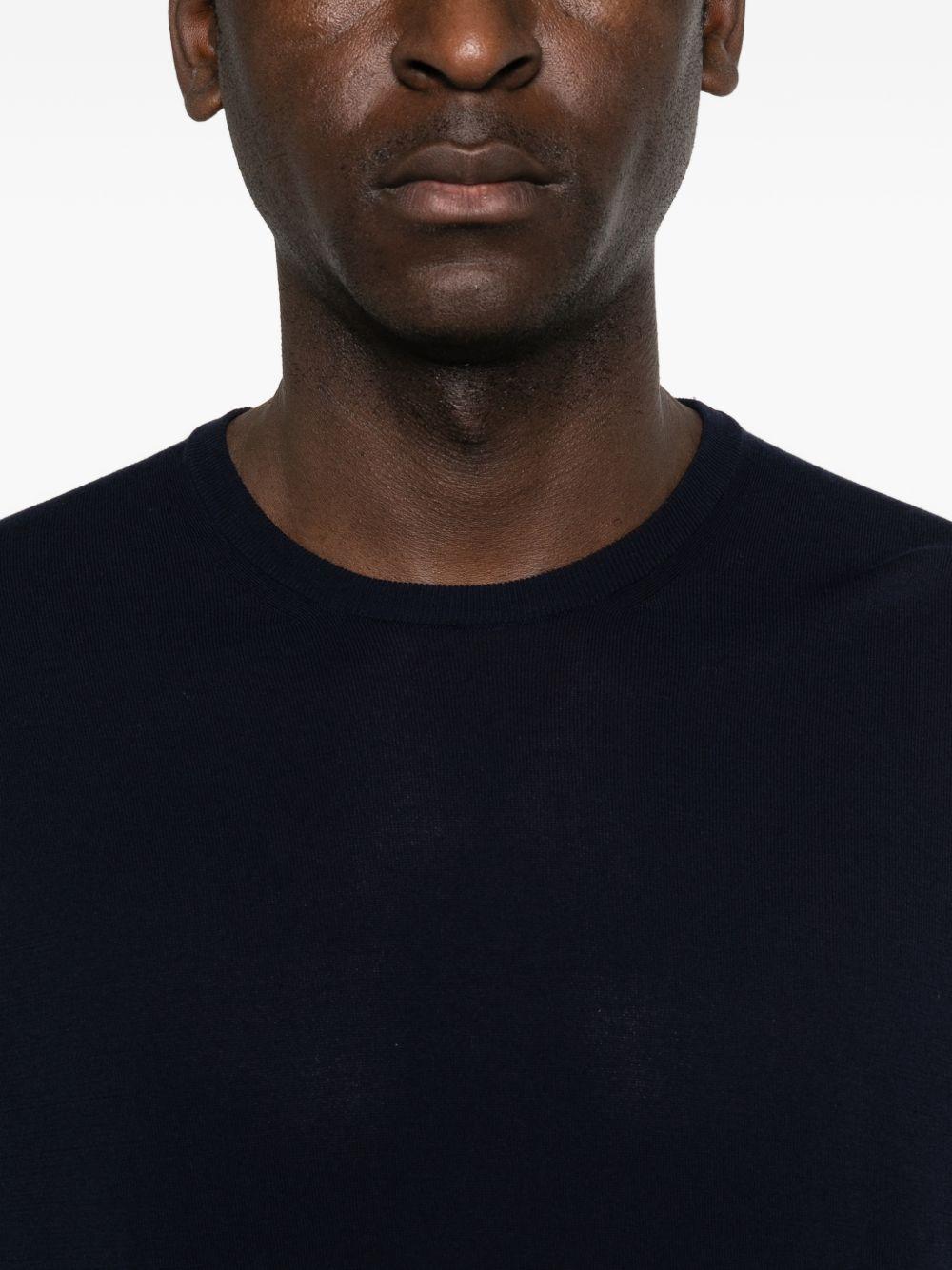 Maglione blu girocollo 