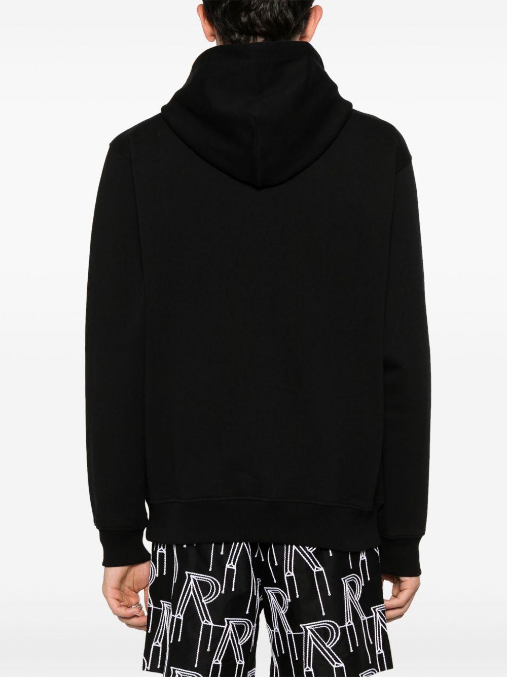 Felpa La Hoodie Slogan con cappuccio nera 