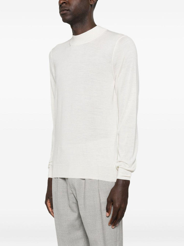 Maglione in maglia fine bianco 