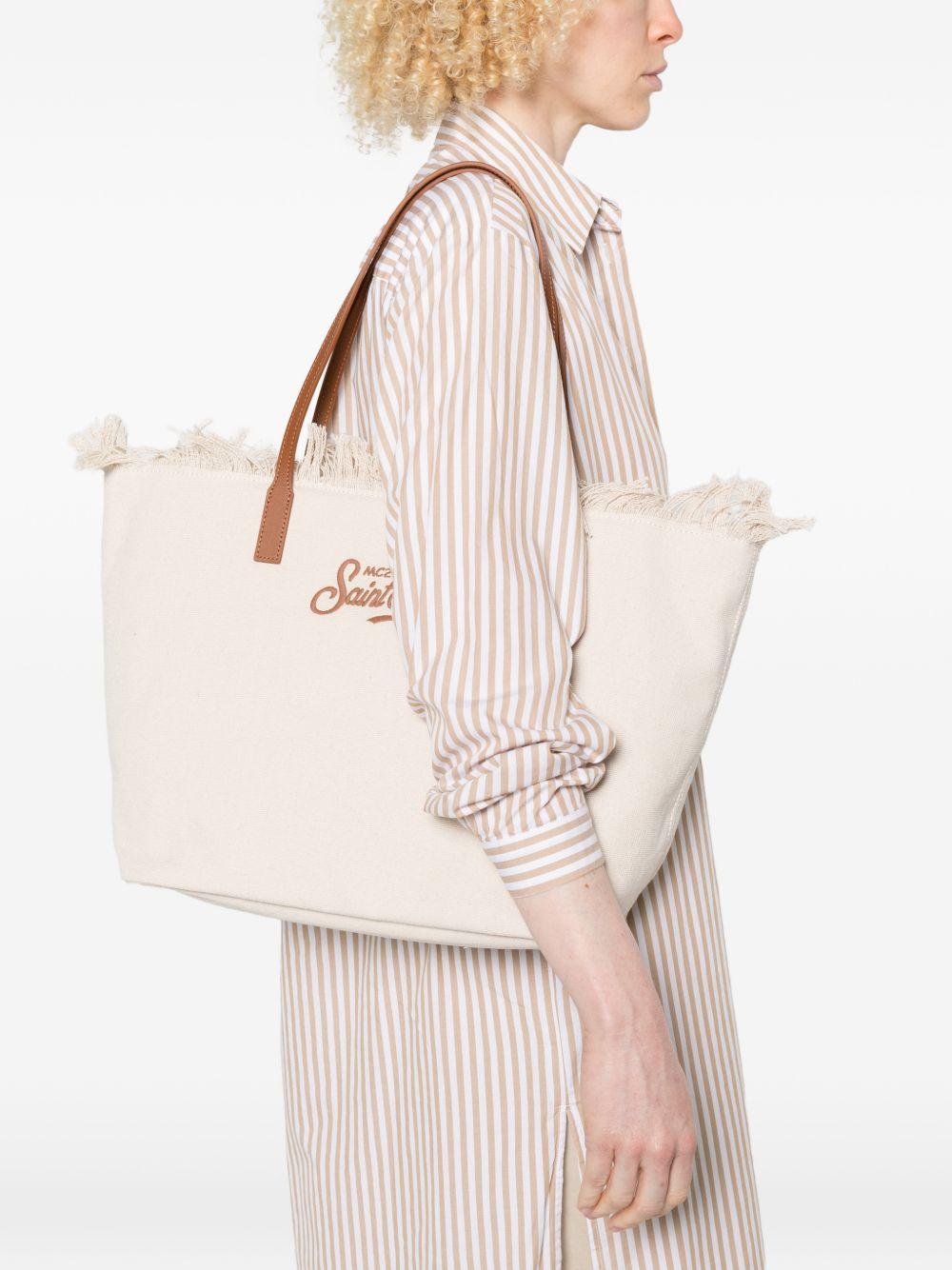Borsa tote media City con finiture sfrangiate 